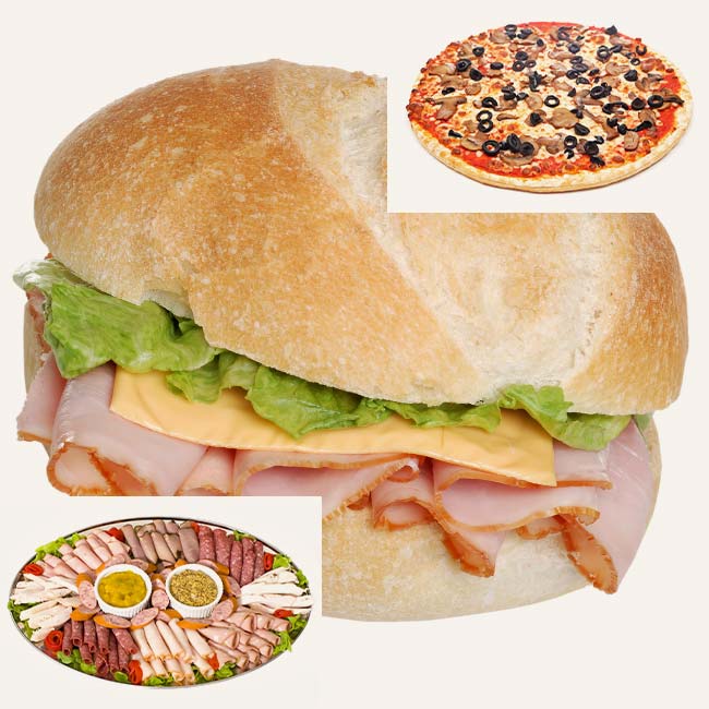 Deli shop sandwiches and pizzas at Rome Country Meats and Deli Full-Service Butcher Shop in Nekoosa, WI Deli shop sandwiches and pizzas at Rome Country Meats and Deli Full-Service Butcher Shop in Nekoosa, WI