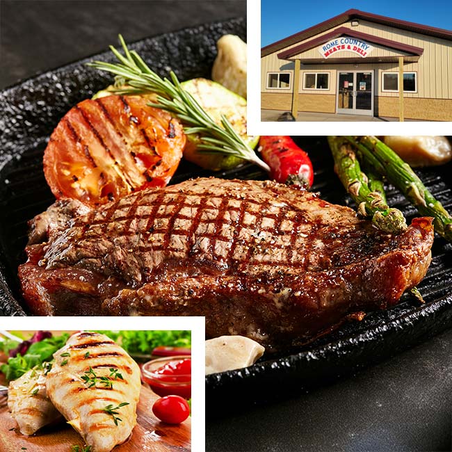 Grilled beef steaks and chicken breast sold at Rome Country Meats and Deli Full-Service Butcher Shop in Nekoosa, WI Grilled beef steaks and chicken breast sold at Rome Country Meats and Deli Full-Service Butcher Shop in Nekoosa, WI